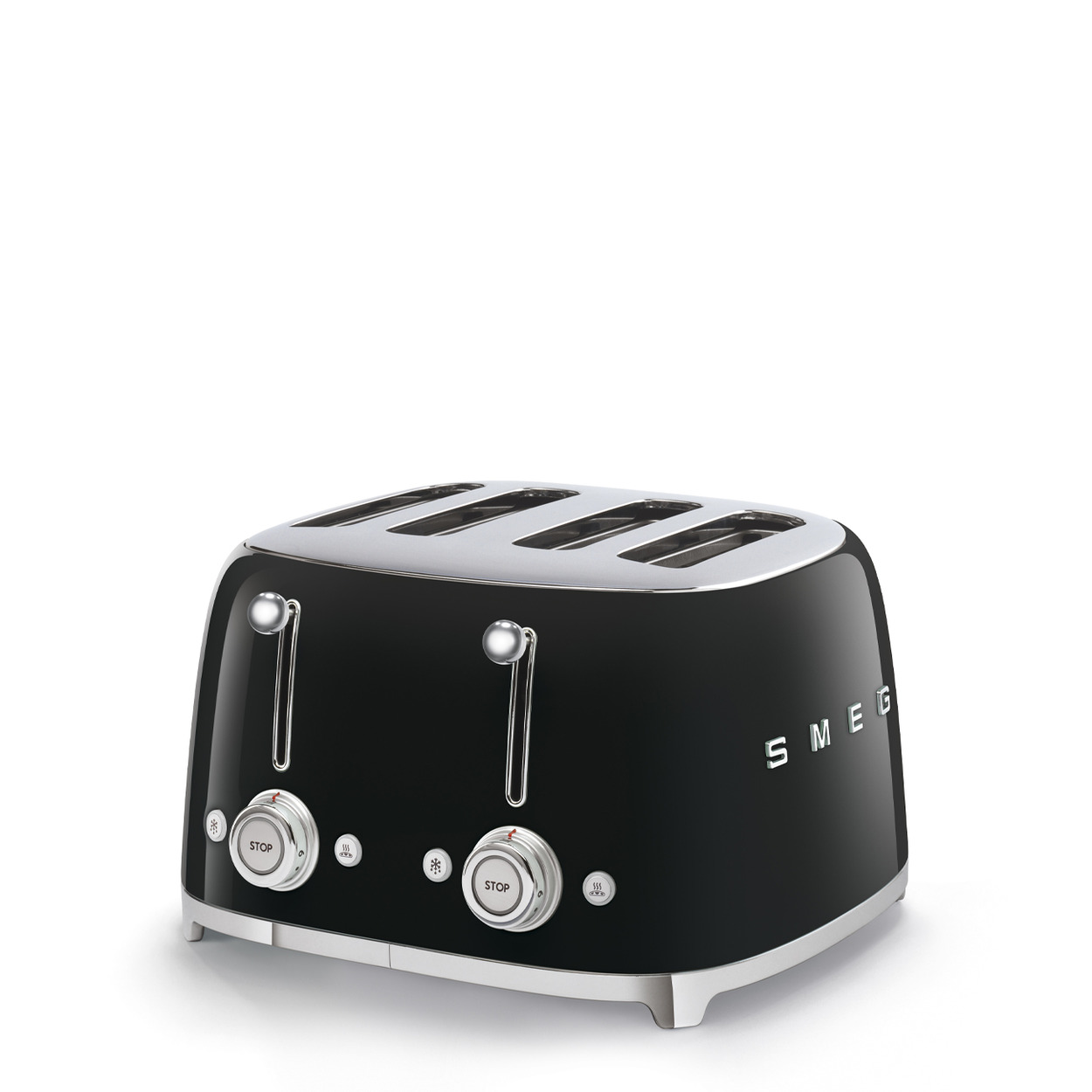 Tostador Smeg Tsf03blus Para Cuatro Rebanadas Negro