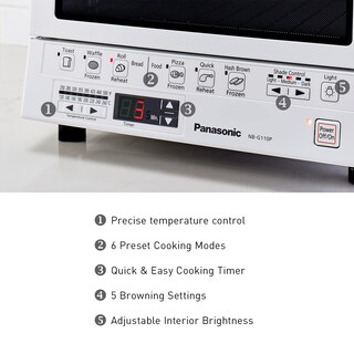 Foto 4 | Horno Tostador Panasonic Flashxpress 1300 W 4 Rebanadas Blanco - Venta Internacional