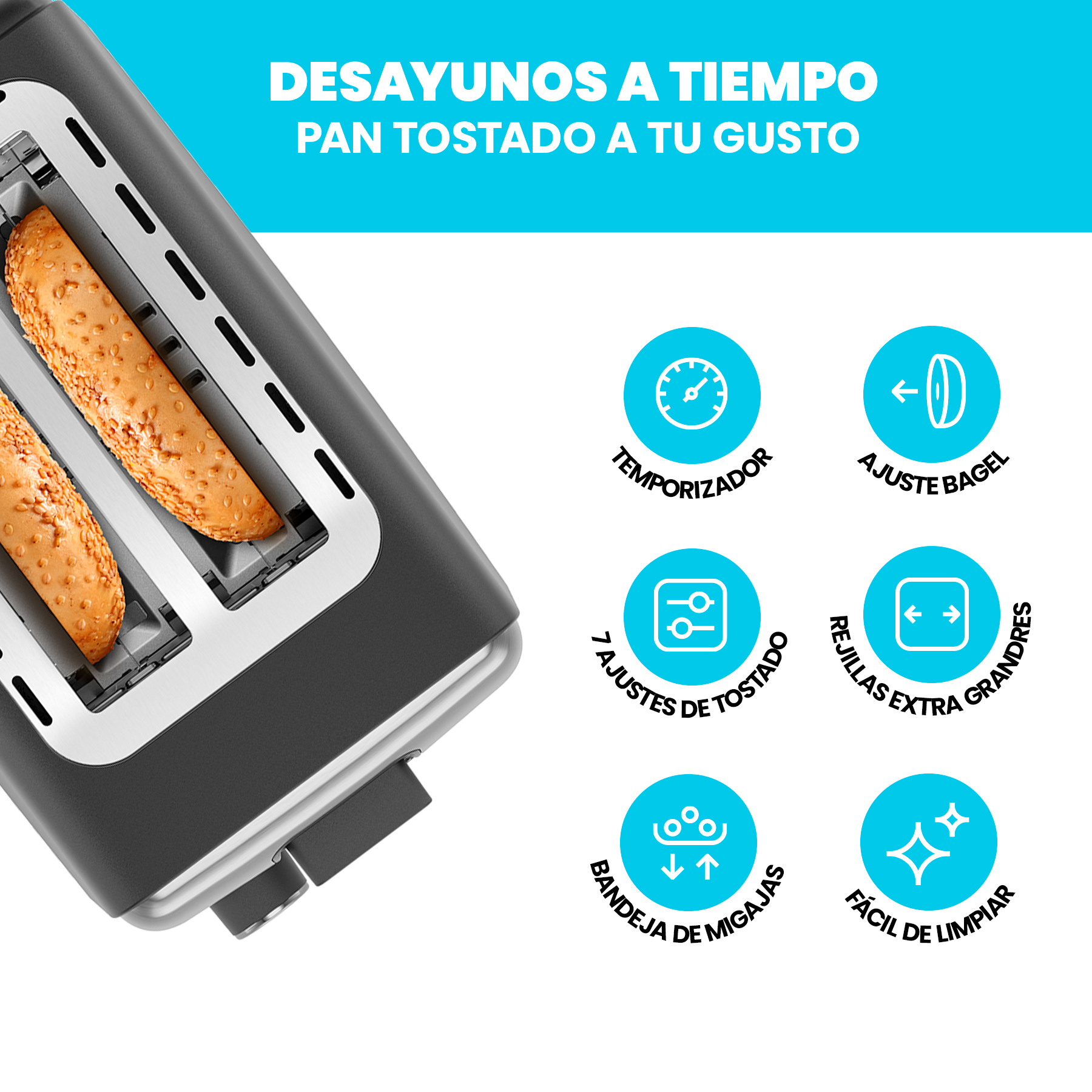 Foto 4 pulgar | Chefman - Tostador De 2 Rebanadas: Tostador De Pan Y Tostador De Bagel