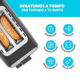 Foto 3 | Chefman - Tostador De 2 Rebanadas: Tostador De Pan Y Tostador De Bagel