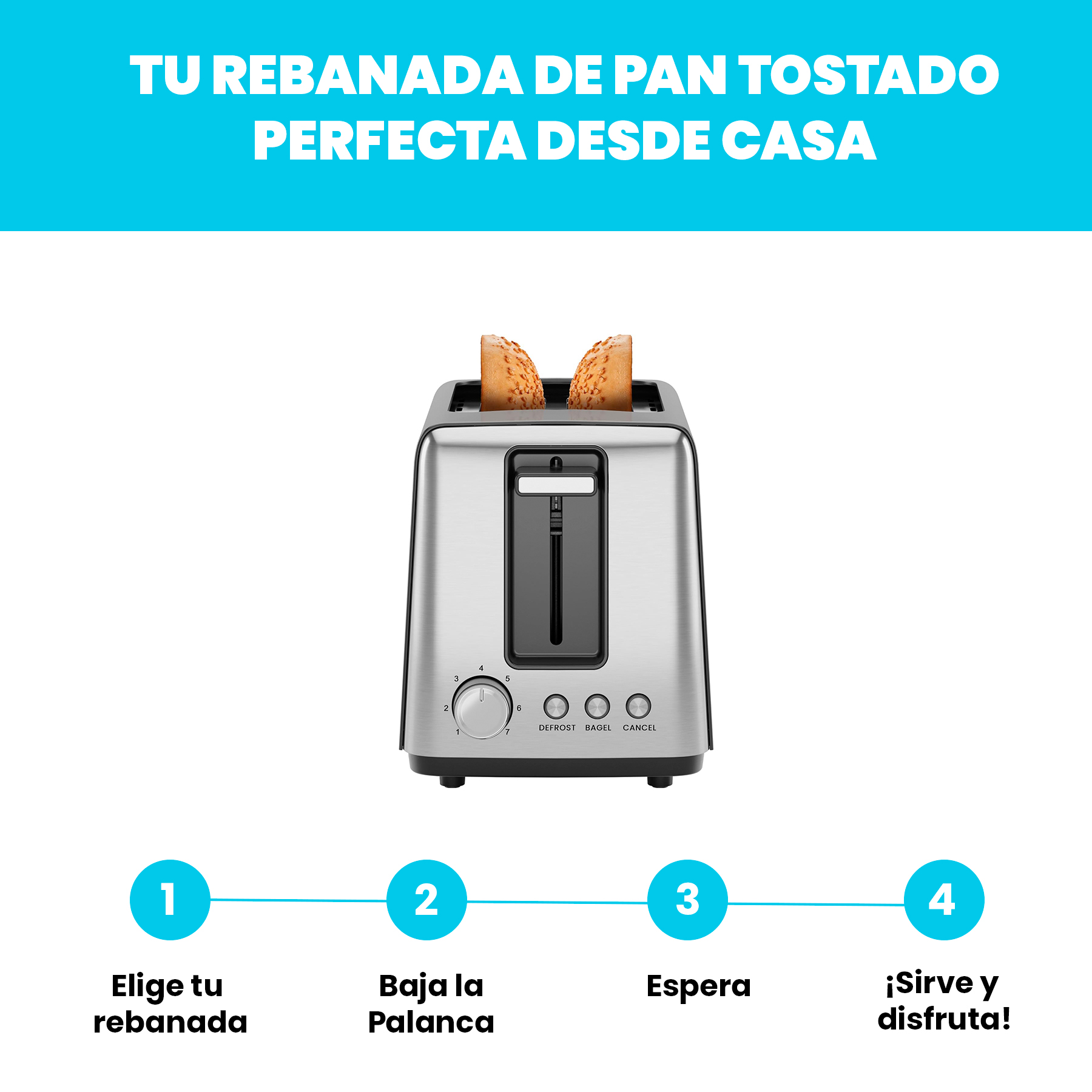 Foto 8 pulgar | Chefman - Tostador De 2 Rebanadas: Tostador De Pan Y Tostador De Bagel