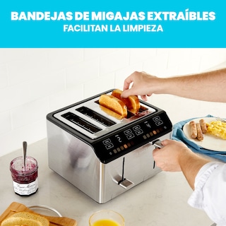 Foto 4 | Chefman - Smart Touch Tostador 4 Rebanadas Digital, 6 Definiciones De Tonalidad.