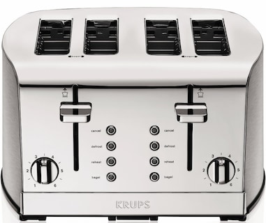 Foto 1 | Set De Desayuno Toaster Krups De Acero Inoxidable, 4 Rebanadas, 1500 W - Venta Internacional.