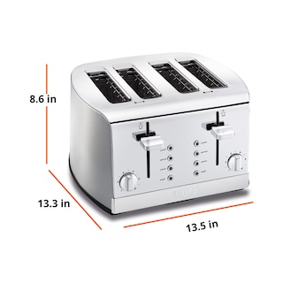 Foto 3 | Set De Desayuno Toaster Krups De Acero Inoxidable, 4 Rebanadas, 1500 W - Venta Internacional.