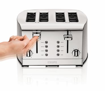 Foto 4 | Set De Desayuno Toaster Krups De Acero Inoxidable, 4 Rebanadas, 1500 W - Venta Internacional.