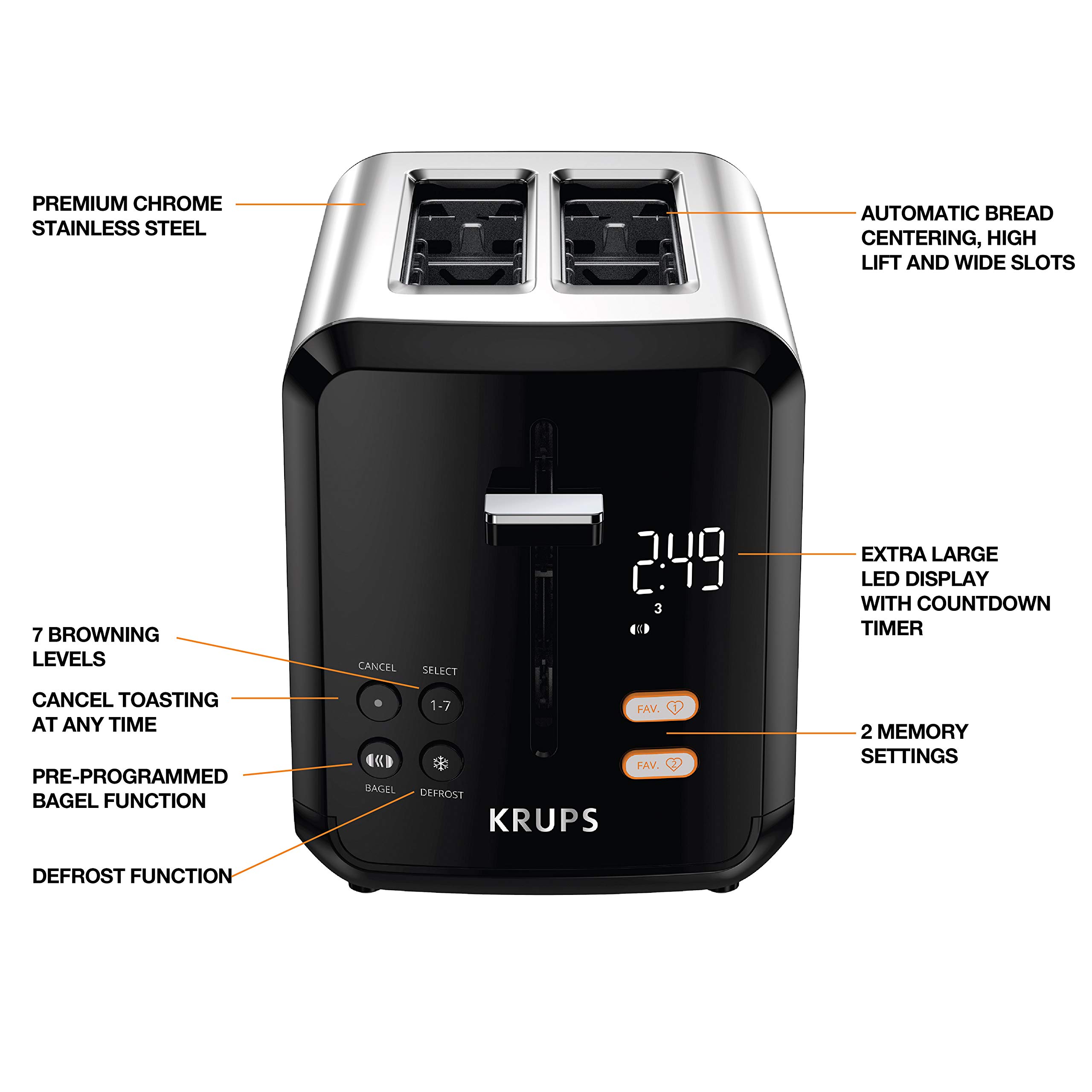 Foto 3 pulgar | Tostadora Krups Kh320d50 My Memory Digital De Acero Inoxidable - Venta Internacional.