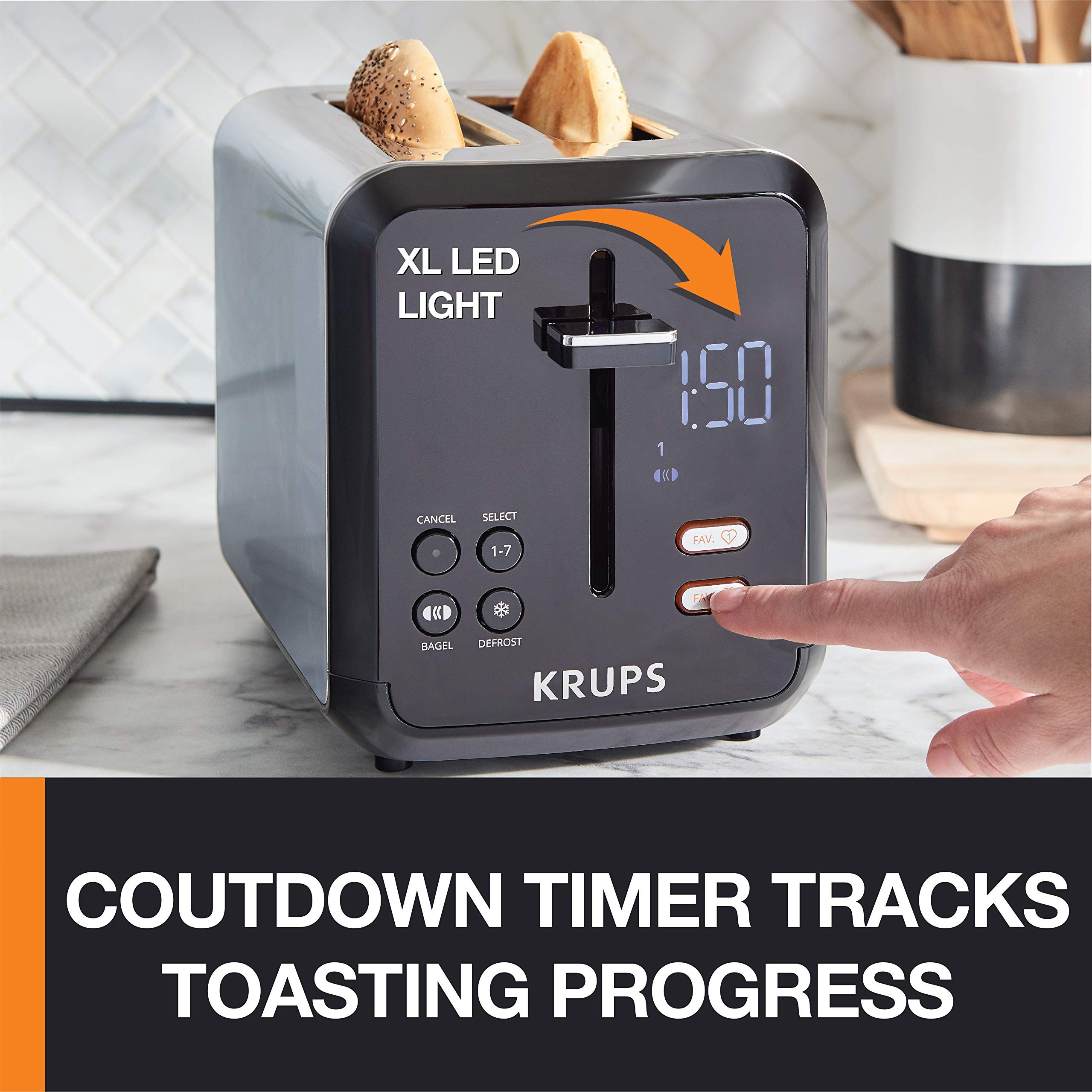 Foto 4 | Tostadora Krups Kh320d50 My Memory Digital De Acero Inoxidable - Venta Internacional.
