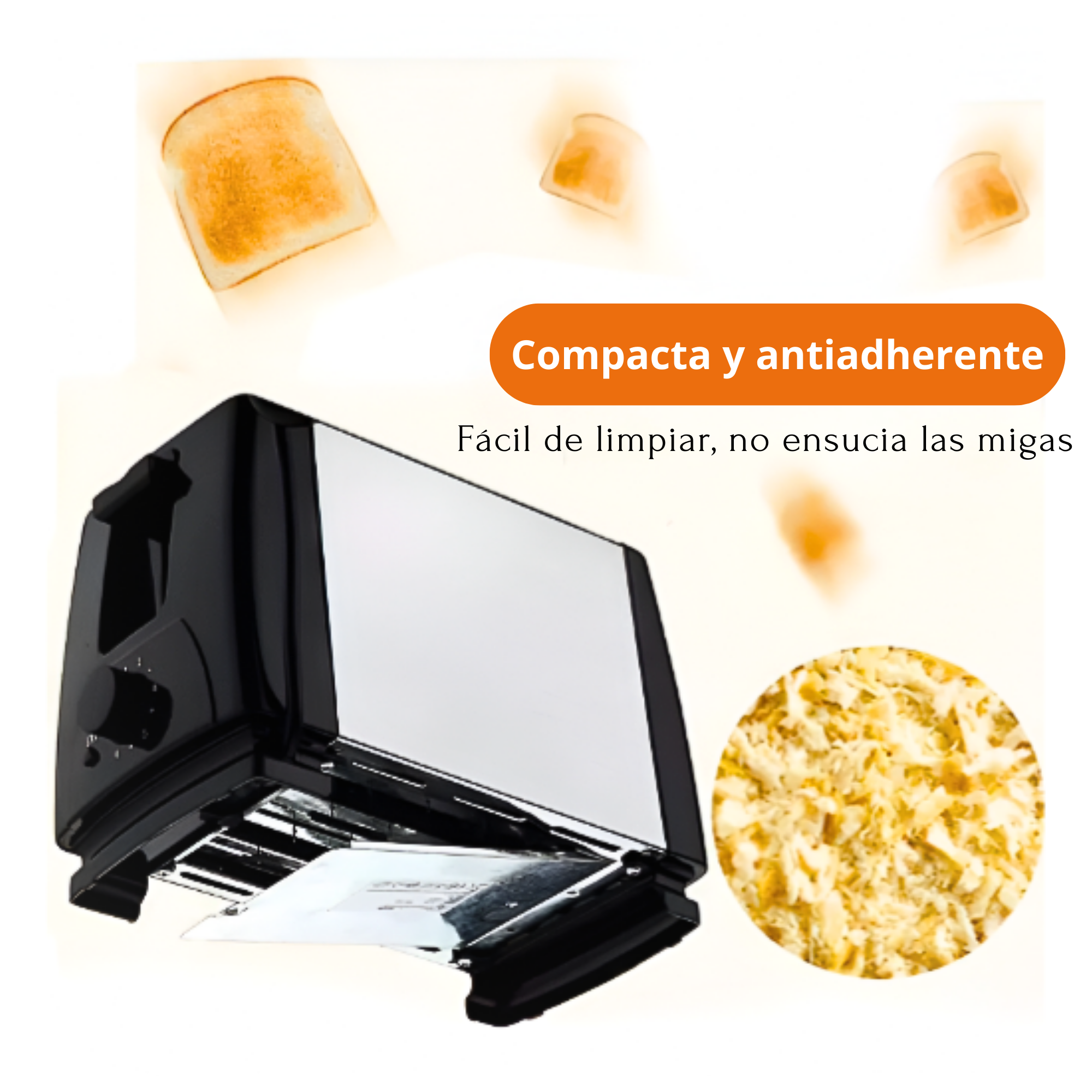 Foto 3 | Tostadora De Pan 6 Niveles De Tostado Y Con 4 Funciones