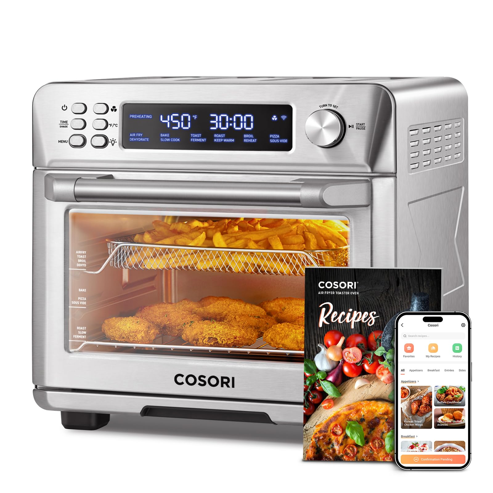 Horno Tostador Cosori Plateado-Venta Internacional