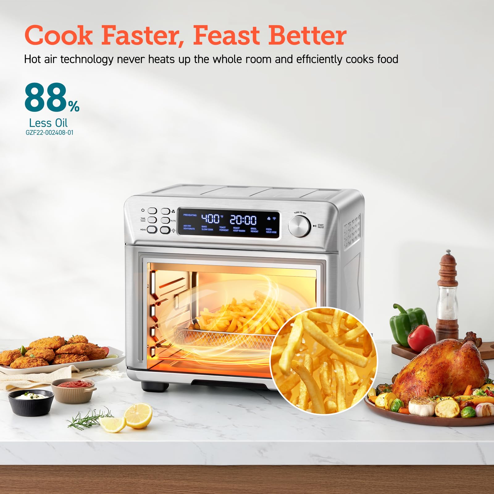 Foto 3 pulgar | Horno Tostador Cosori Plateado-Venta Internacional