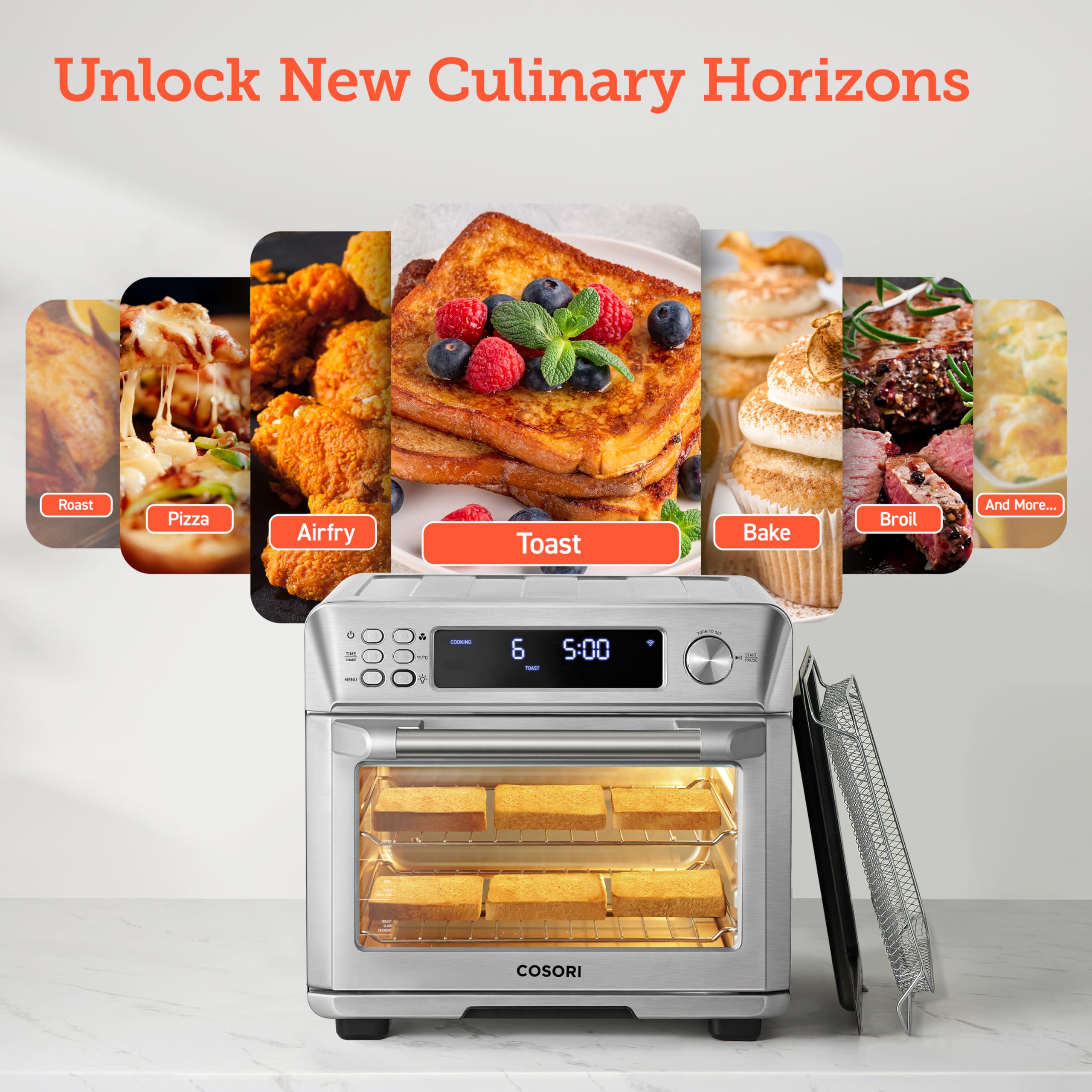 Foto 6 pulgar | Horno Tostador Cosori Plateado-Venta Internacional