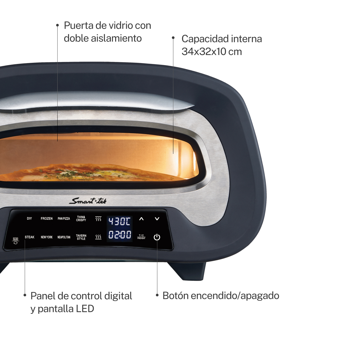 Foto 2 | Horno Pizzero Electrico Milano Smart-tek