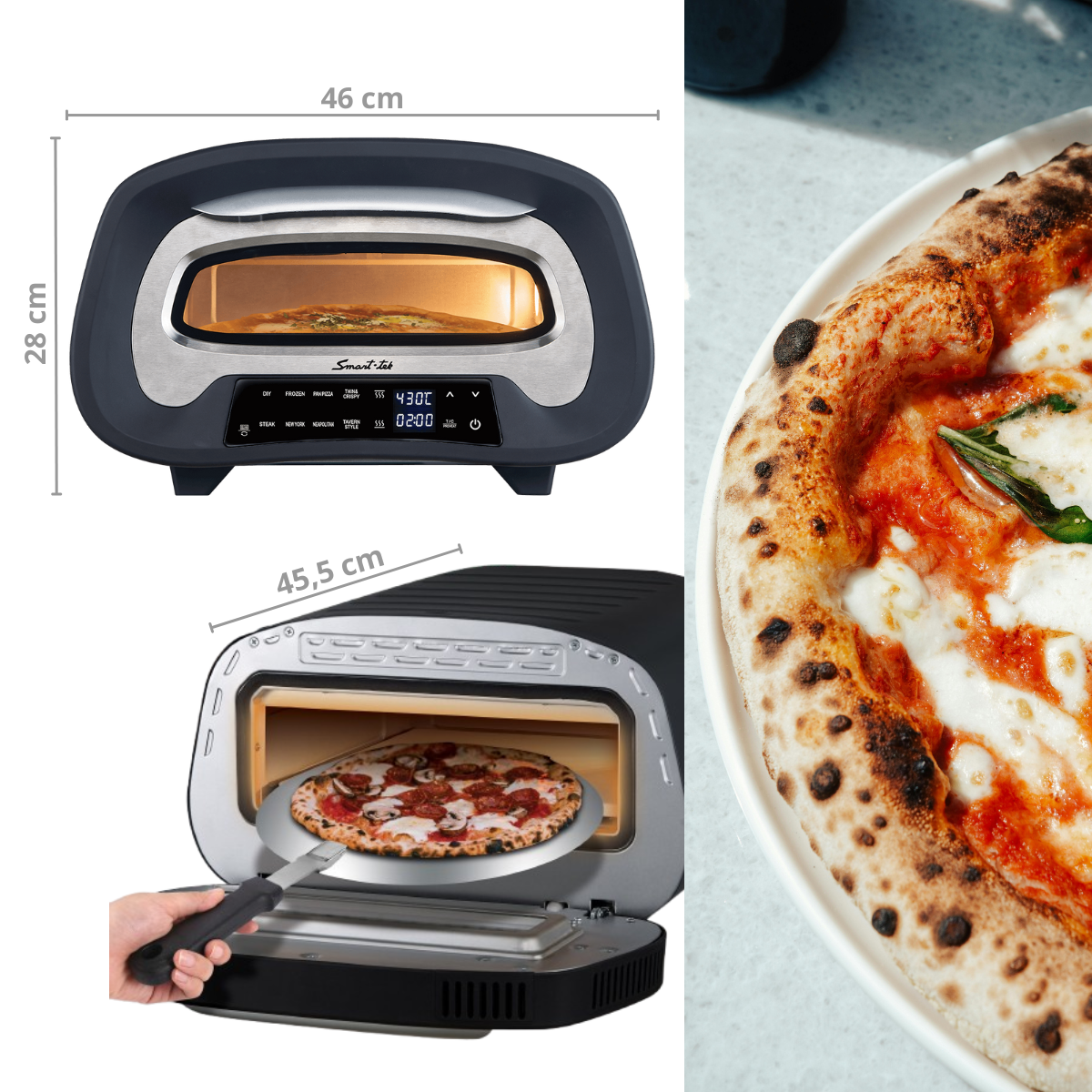 Foto 8 pulgar | Horno Eléctrico Digital Milano para pizzas Smart-Tek