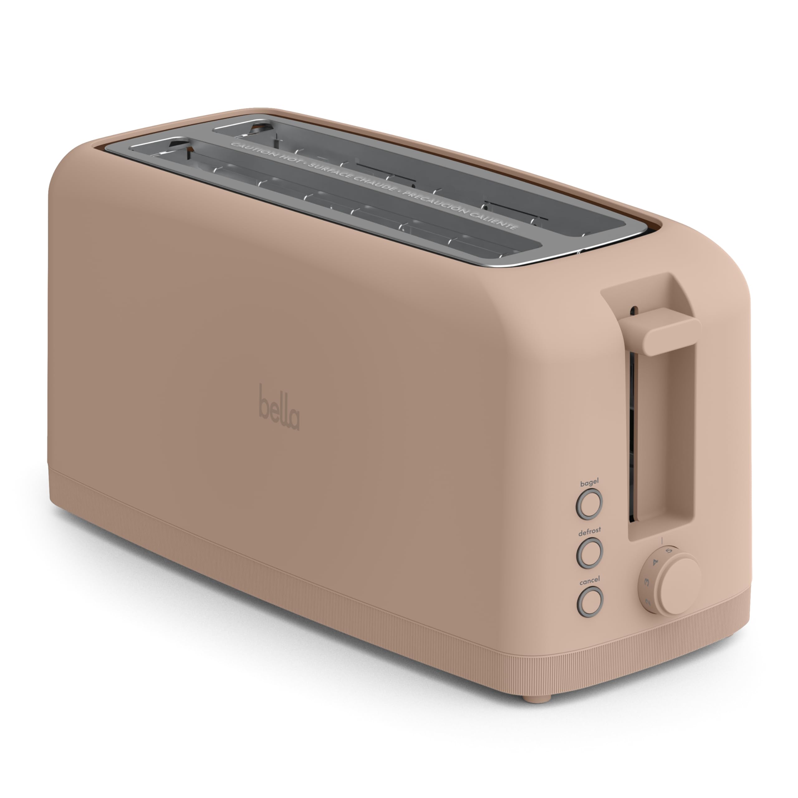 Toaster Bella De 4 Rebanadas, Delgada, Ranura Larga, 1400 W, Con Bandeja Para Migas - Venta Internacional.