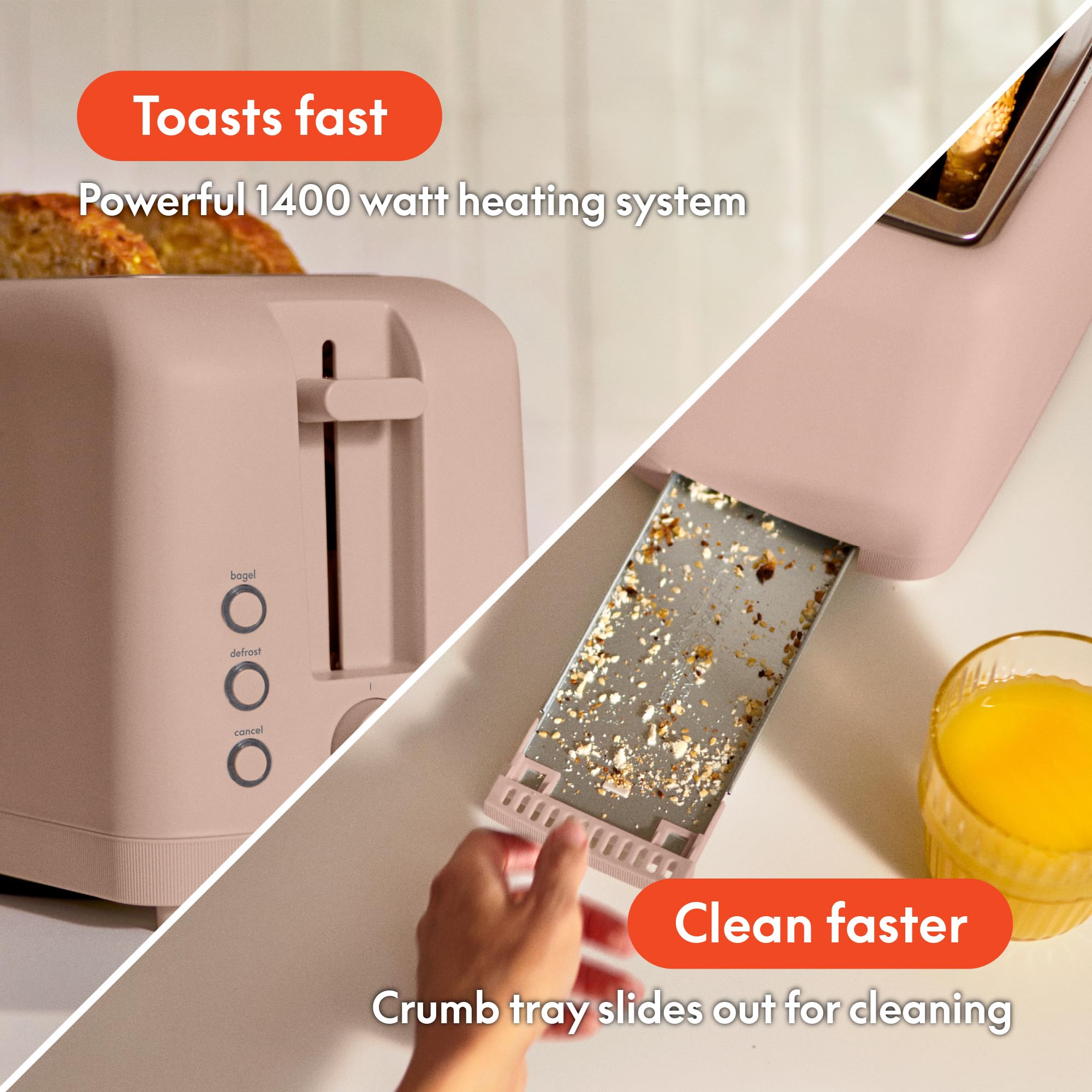 Foto 4 pulgar | Toaster Bella De 4 Rebanadas, Delgada, Ranura Larga, 1400 W, Con Bandeja Para Migas - Venta Internacional.