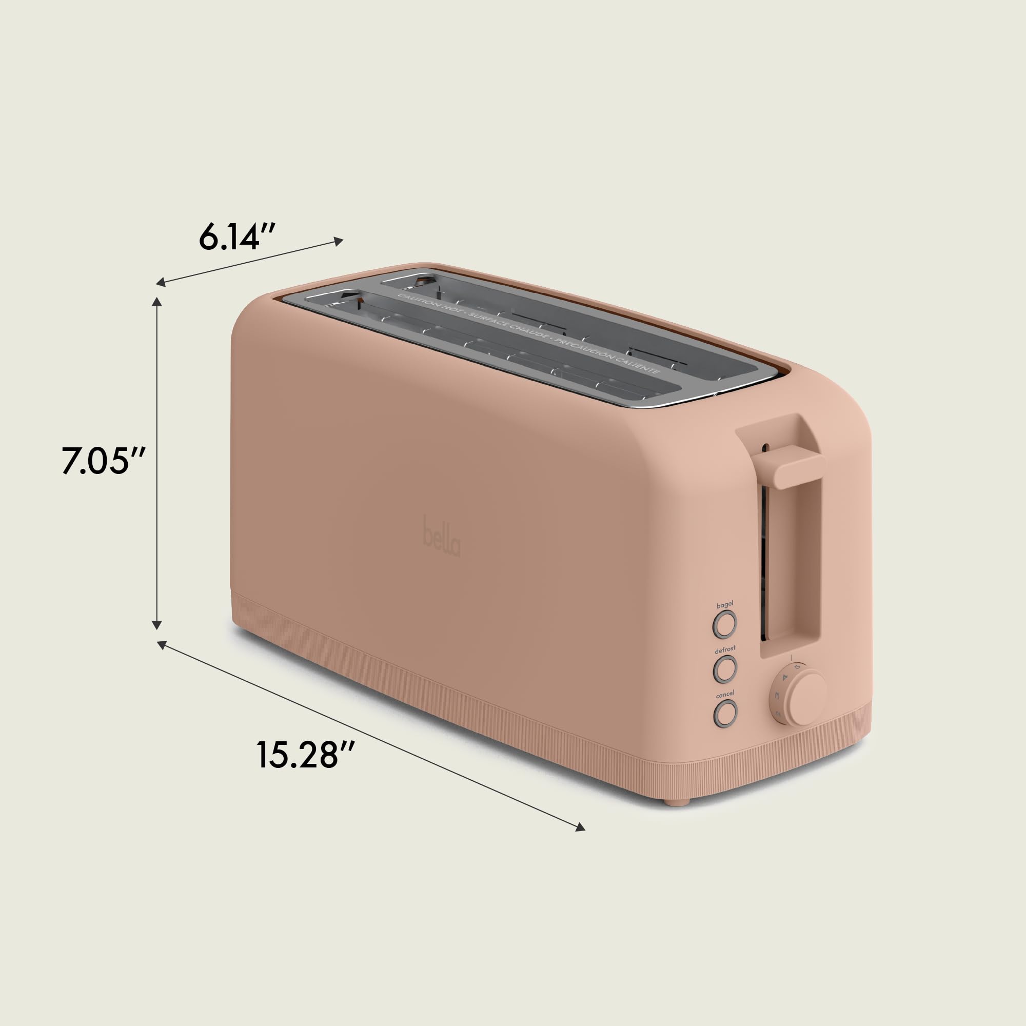 Foto 8 pulgar | Toaster Bella De 4 Rebanadas, Delgada, Ranura Larga, 1400 W, Con Bandeja Para Migas - Venta Internacional.