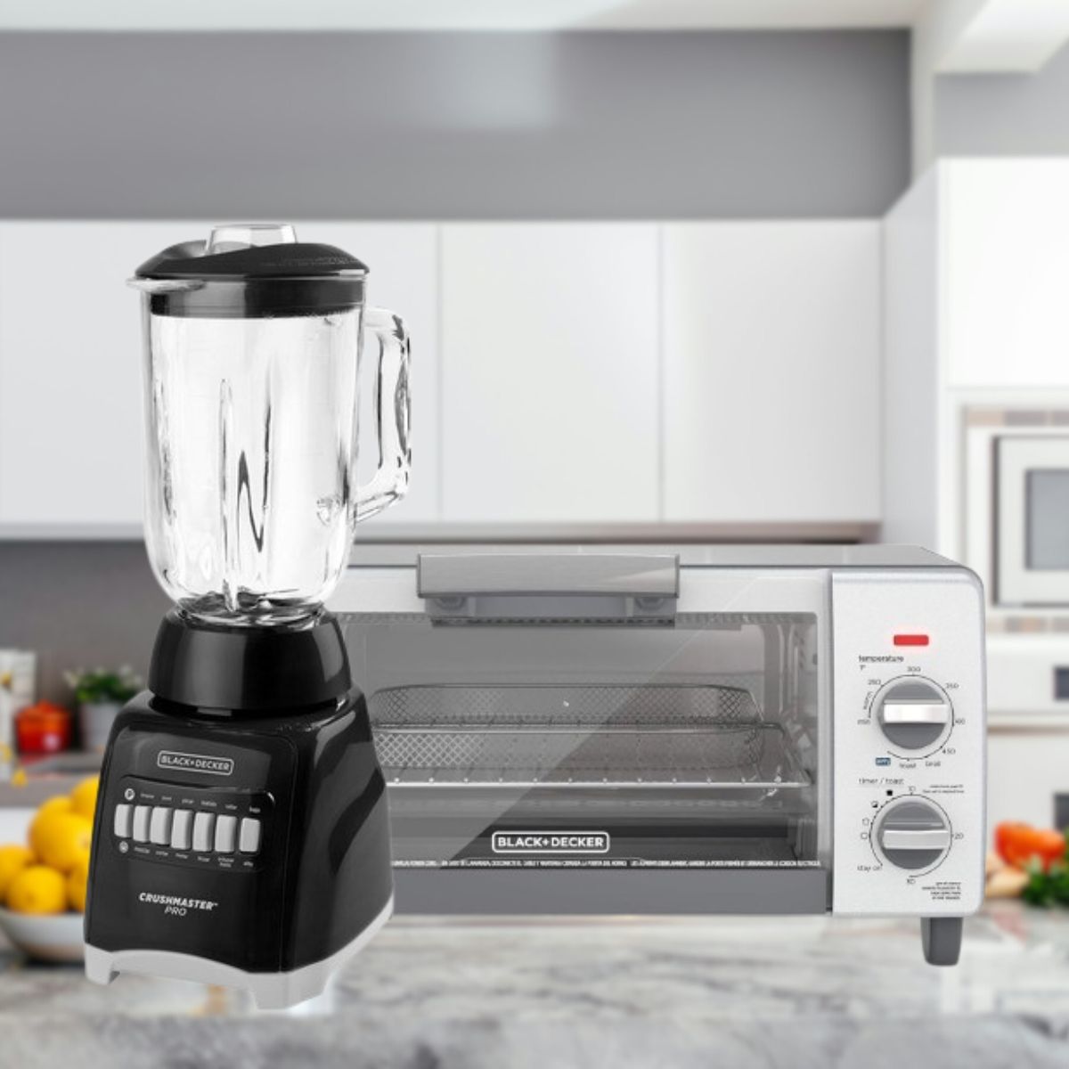 Foto 3 pulgar | Horno Tostador Airfry + Licuadora 1.25lt Vidrio Black+decker