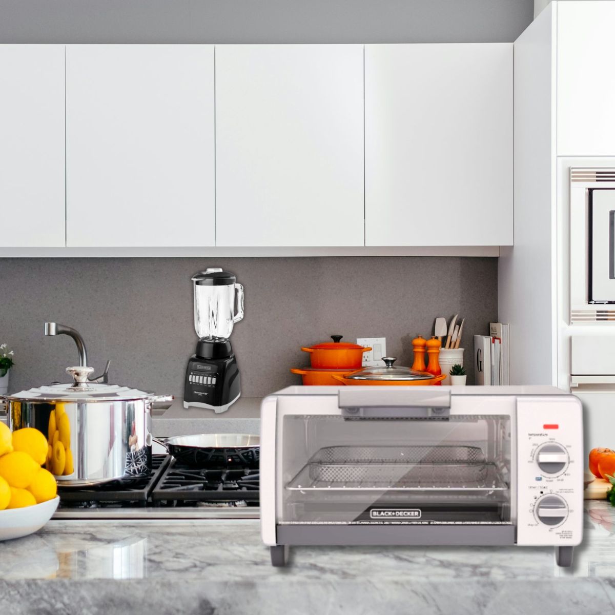 Foto 4 pulgar | Horno Tostador Airfry + Licuadora 1.25lt Vidrio Black+decker