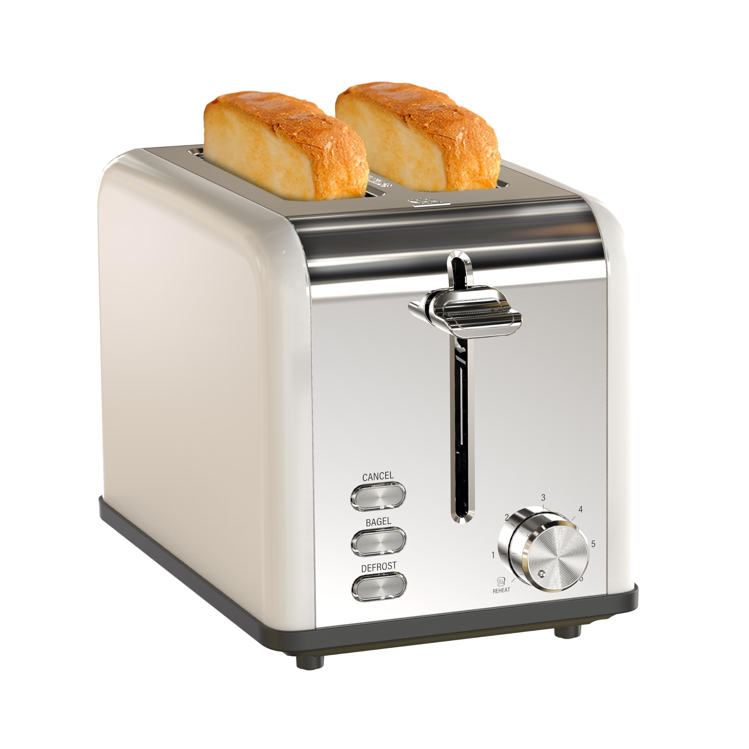 Foto 1 | Toaster Simple Deluxe Para 2 Rebanadas Y 6 Niveles De Dorado, Color Blanco - Venta Internacional.