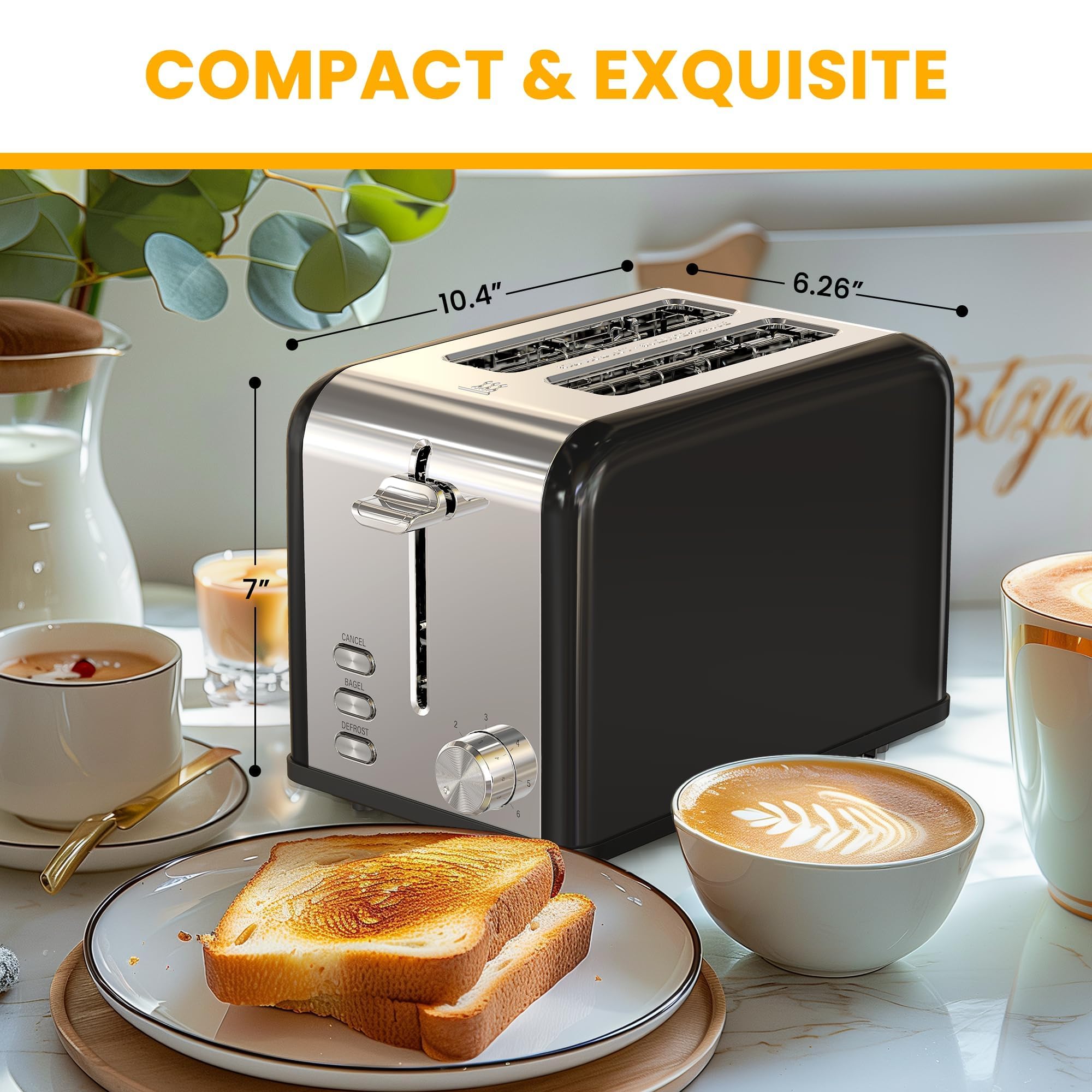 Foto 3 pulgar | Toaster Simple Deluxe Para 2 Rebanadas Y 6 Unidades Para Dorar, Acero Inoxidable S - Venta Internacional.