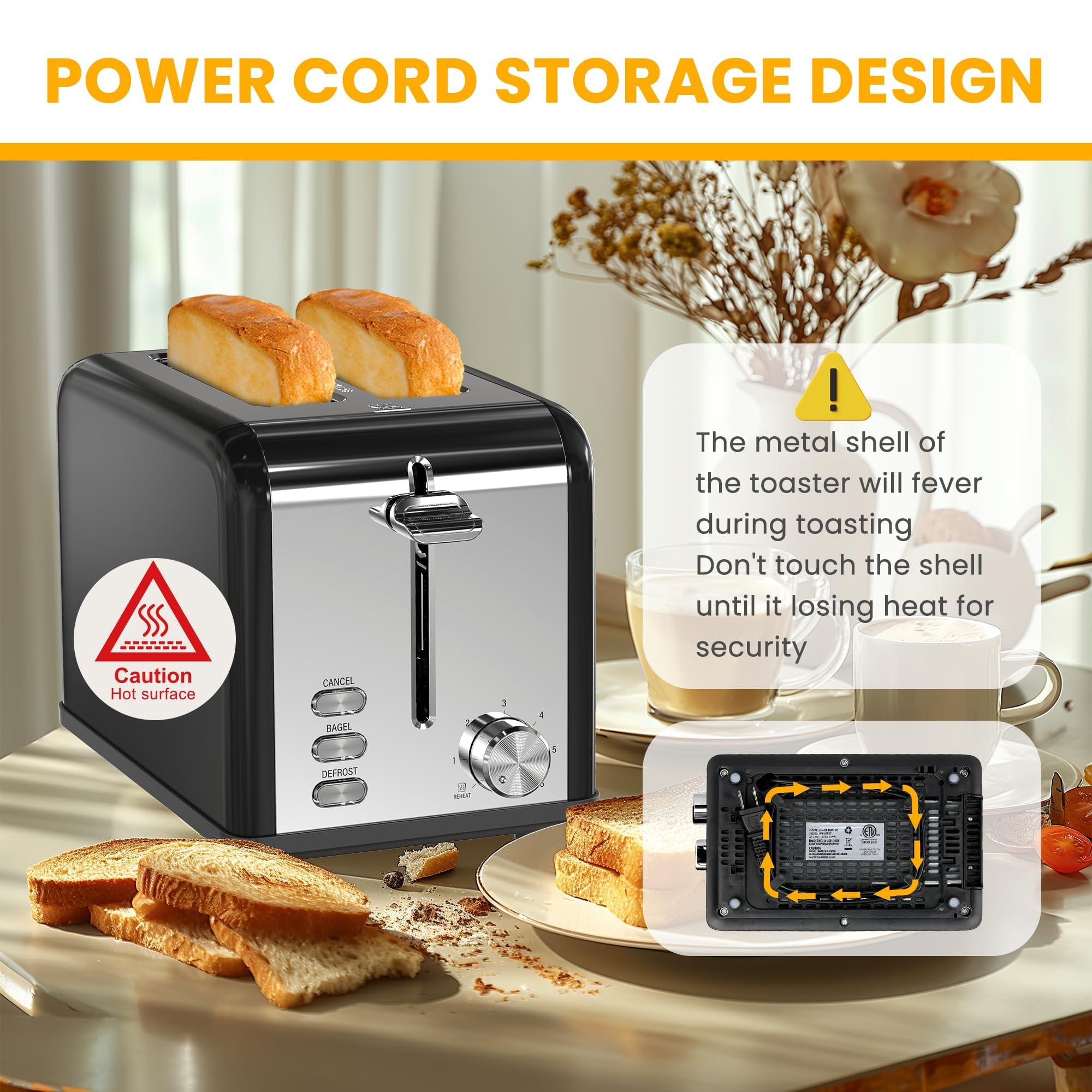 Foto 6 pulgar | Toaster Simple Deluxe Para 2 Rebanadas Y 6 Unidades Para Dorar, Acero Inoxidable S - Venta Internacional.