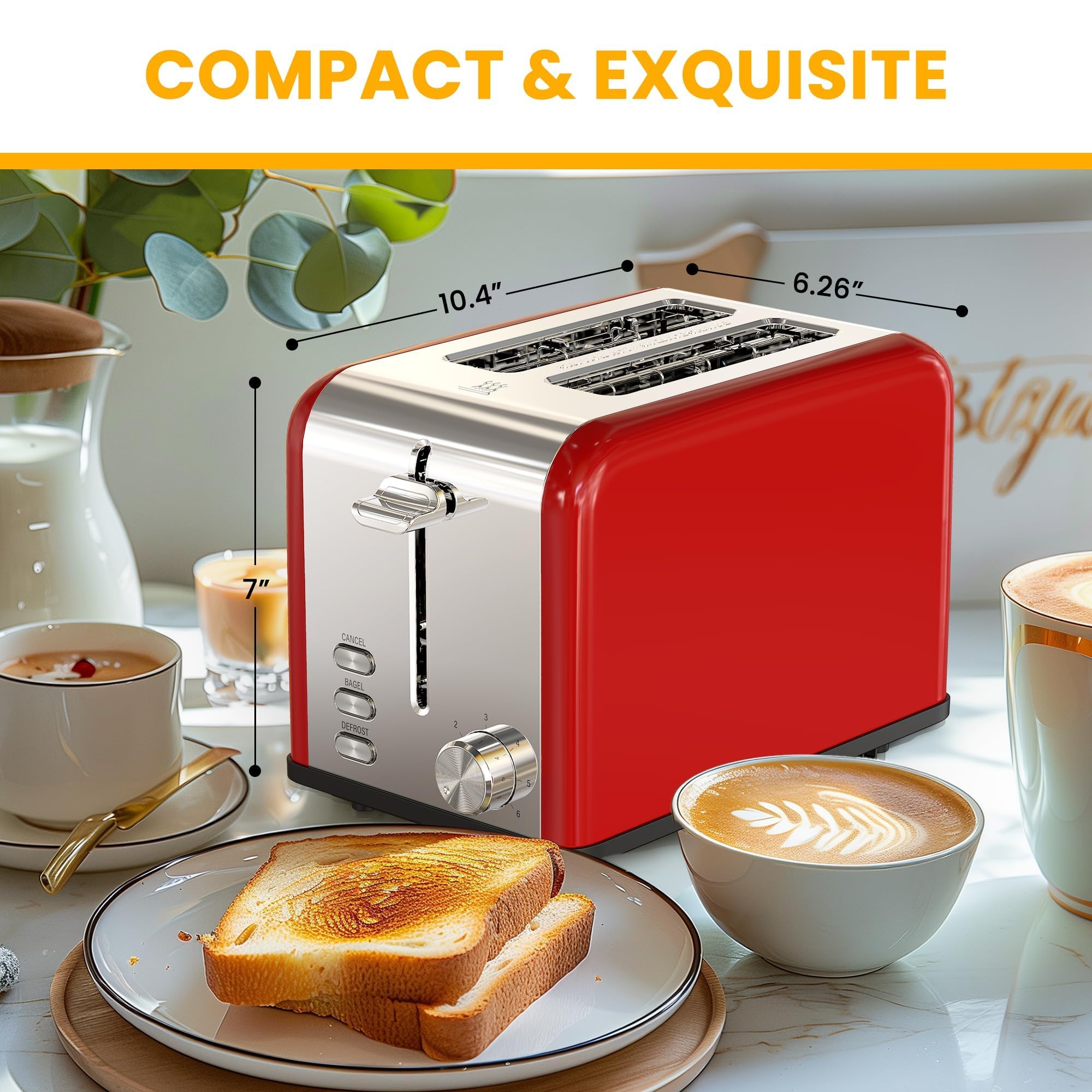 Foto 3 pulgar | Toaster Simple Deluxe Para 2 Rebanadas Y 6 Unidades Para Dorar, Acero Inoxidable S - Venta Internacional.