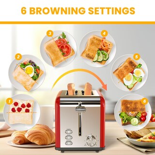 Foto 6 | Toaster Simple Deluxe Para 2 Rebanadas Y 6 Unidades Para Dorar, Acero Inoxidable S - Venta Internacional.