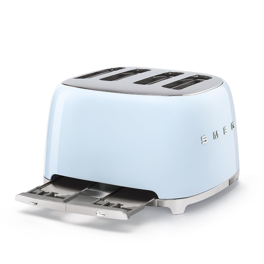 Foto 6 | Tostadora Smeg, Estilo Años 50, Estética Retro, 4 Rebanadas, Tsf03pbus, Azul - Venta Internacional.