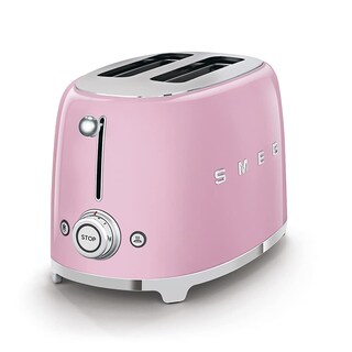 Foto 1 | Tostadora Smeg De 2 Rebanadas Con 6 Preajustes Y Función De Descongelación, Color Rosa - Venta Internacional.