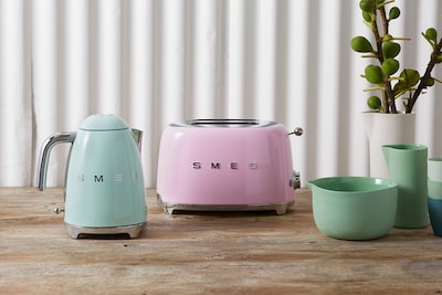Foto 2 | Tostadora Smeg De 2 Rebanadas Con 6 Preajustes Y Función De Descongelación, Color Rosa - Venta Internacional.