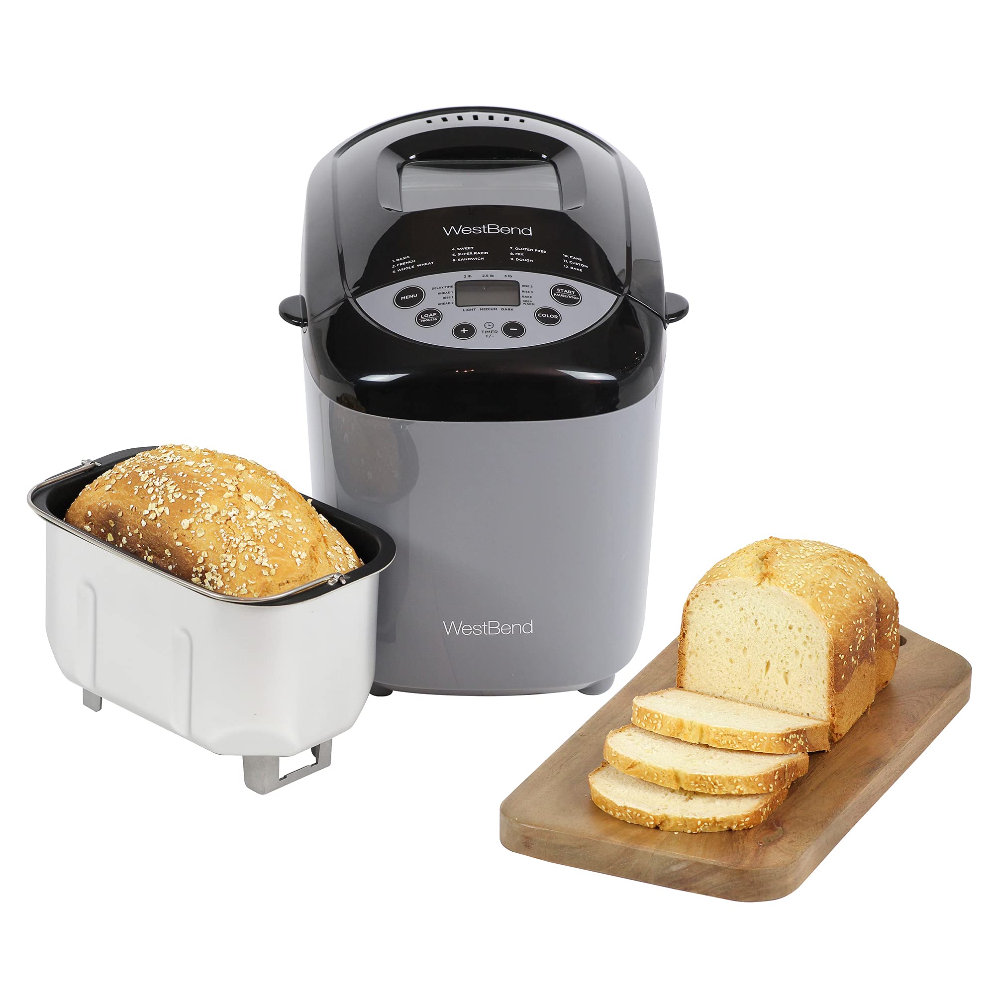 Foto 3 | Máquina Para Hacer Pan West Bend 47413 Hi-rise Programable 1,4 Kg, Gris - Venta Internacional.
