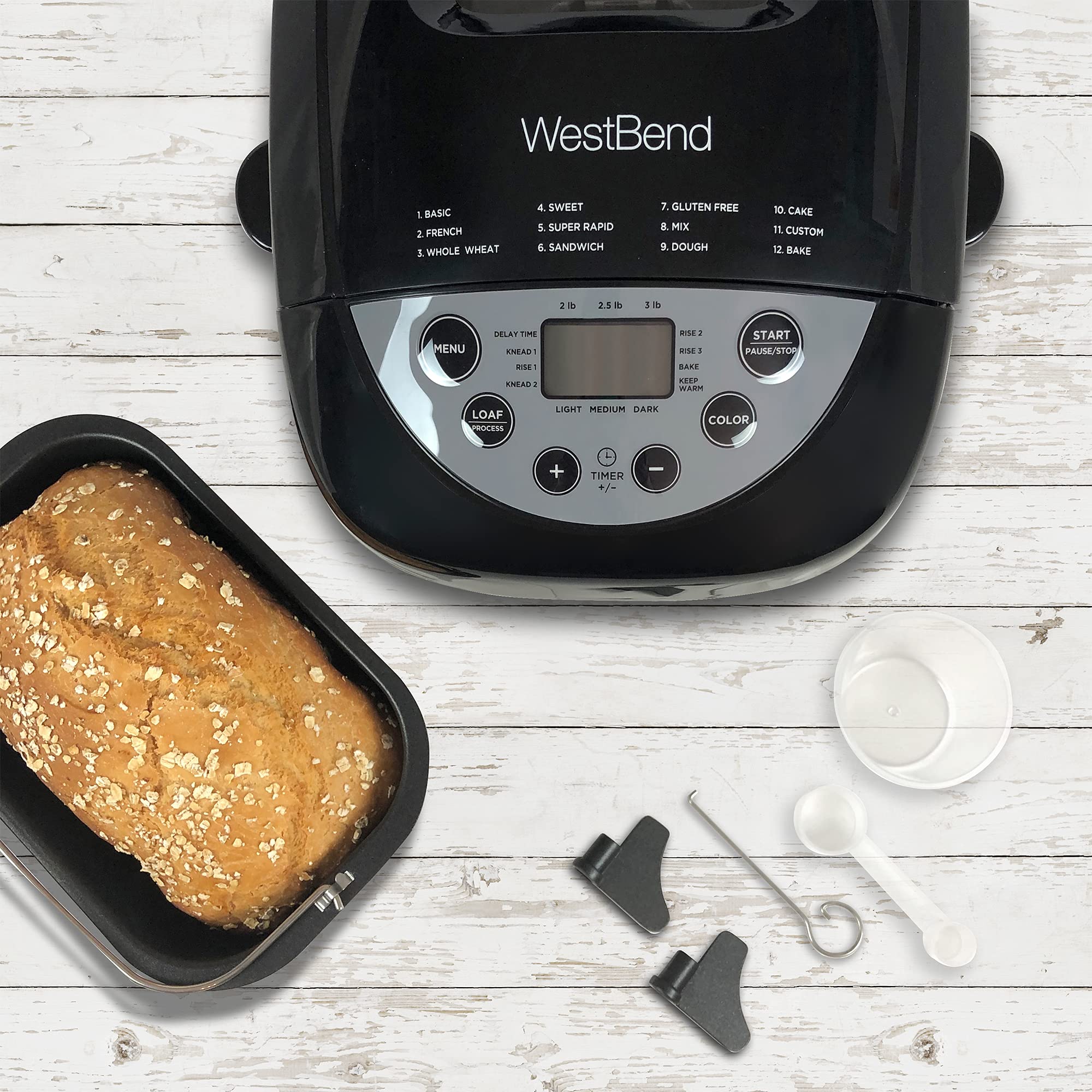Foto 4 | Máquina Para Hacer Pan West Bend 47413 Hi-rise Programable 1,4 Kg, Gris - Venta Internacional.