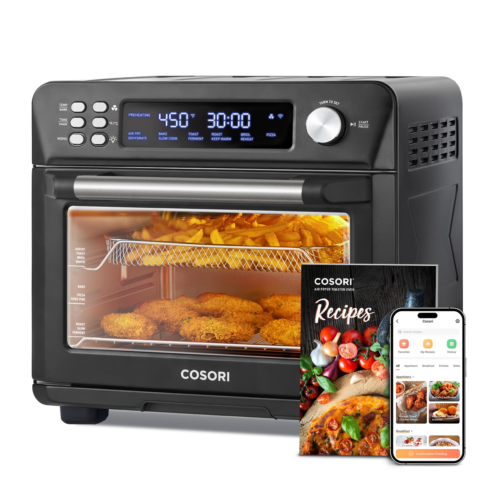 Foto 2 pulgar | Horno Tostador Air Fryer Cosori Smart 11 En 1 26 L Negro - Venta Internacional.