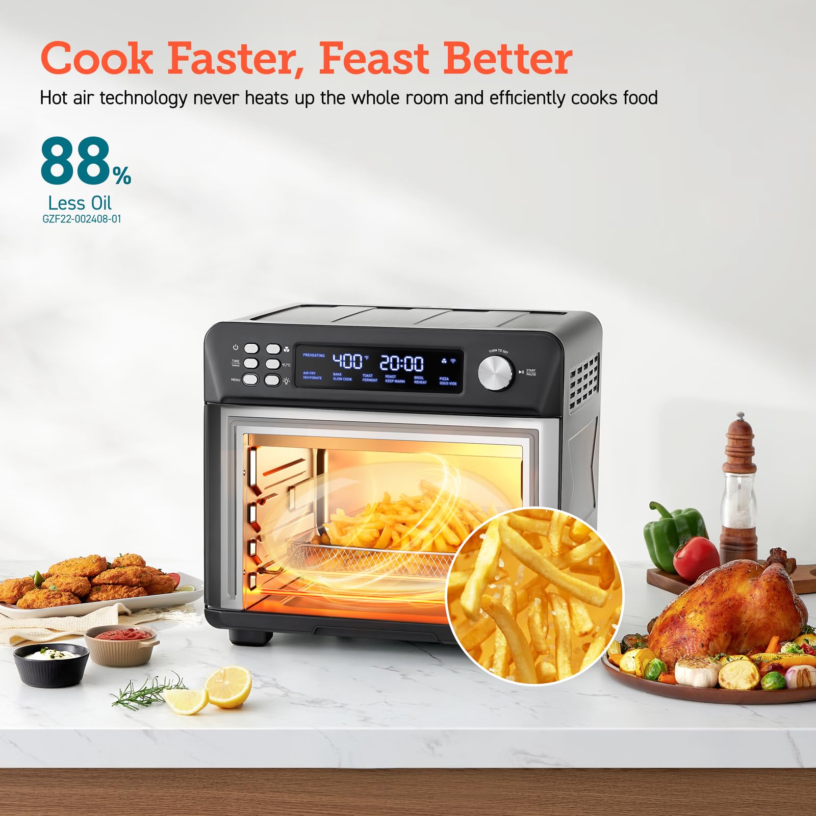 Foto 3 pulgar | Horno Tostador Air Fryer Cosori Smart 11 En 1 26 L Negro - Venta Internacional.