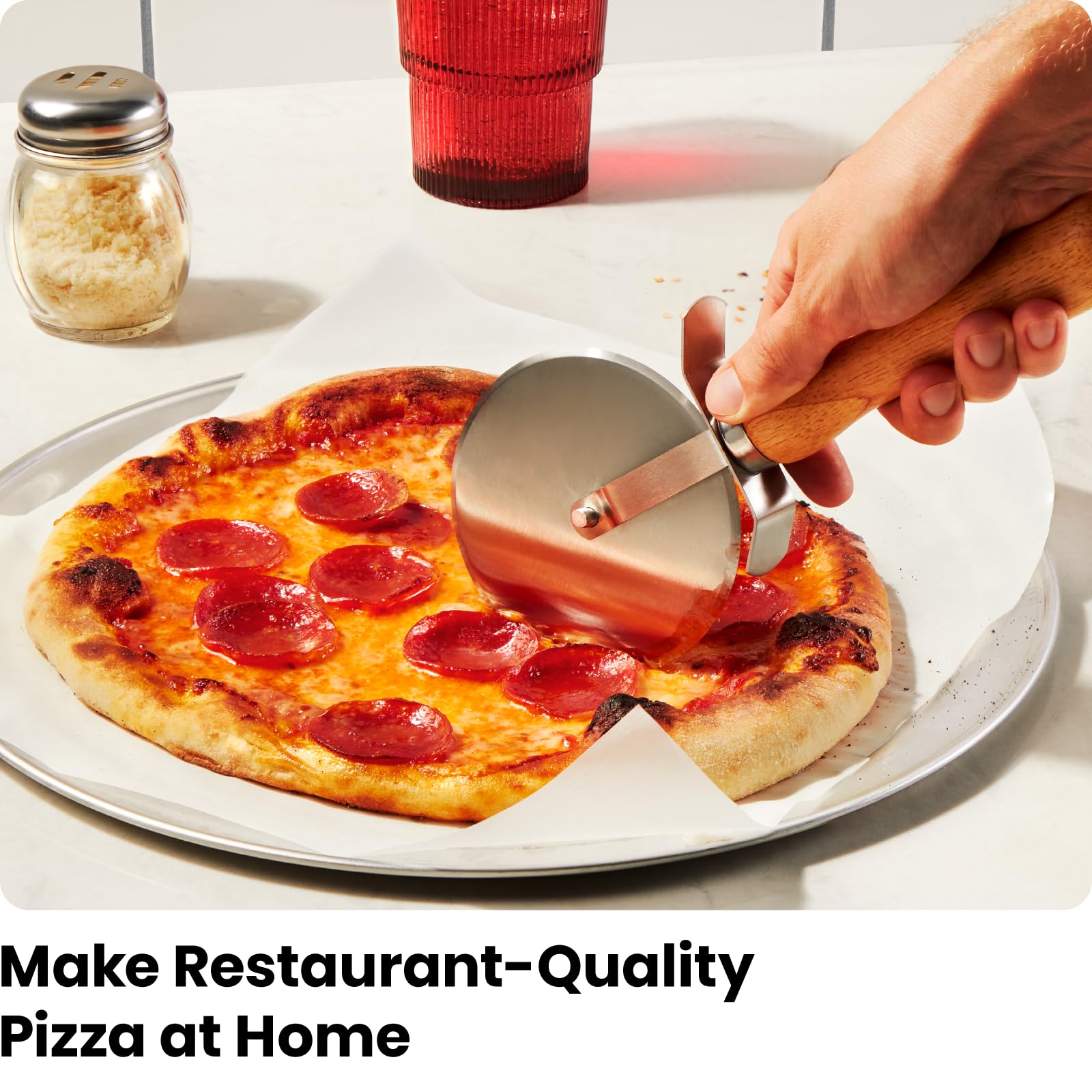 Foto 6 pulgar | Horno Eléctrico Para Pizza Chefman Para Interiores, 800 °f, 30 Cm, Con Piedra Y Cáscara - Venta Internacional.