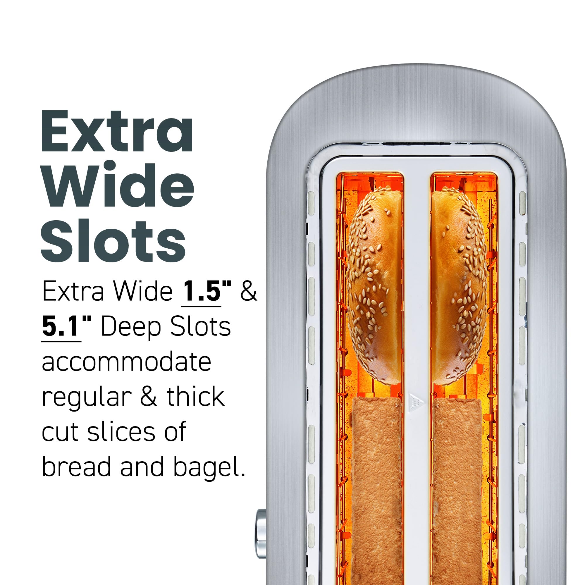 Foto 4 pulgar | Toaster Elite Gourmet Ect4123  Ranura Larga  4 Rebanadas  Acero Inoxidable - Venta Internacional.