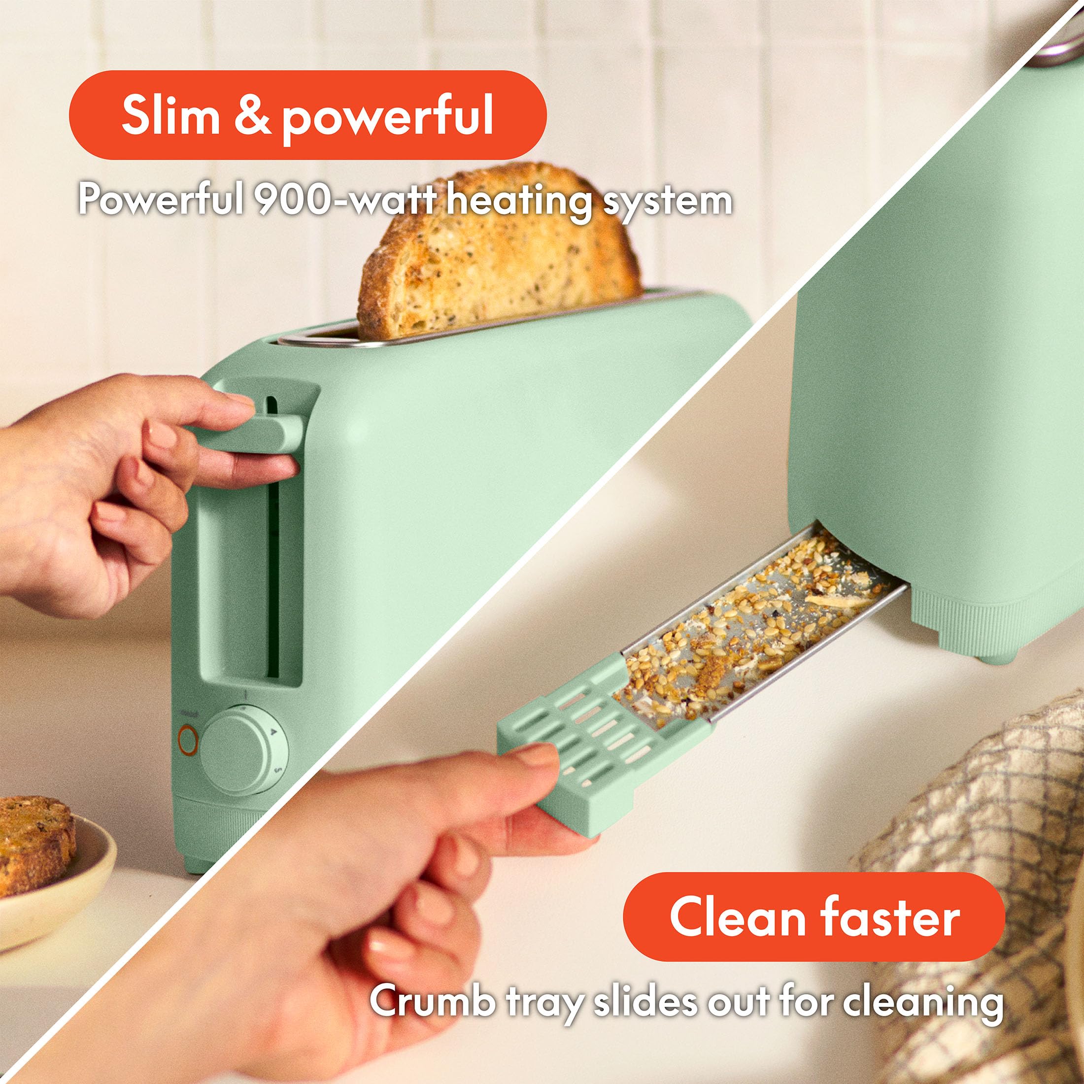 Foto 2 | Tostadora Bella 2 Rebanadas Slim Fits-anywhere™ Seaglass De 900 W - Venta Internacional.