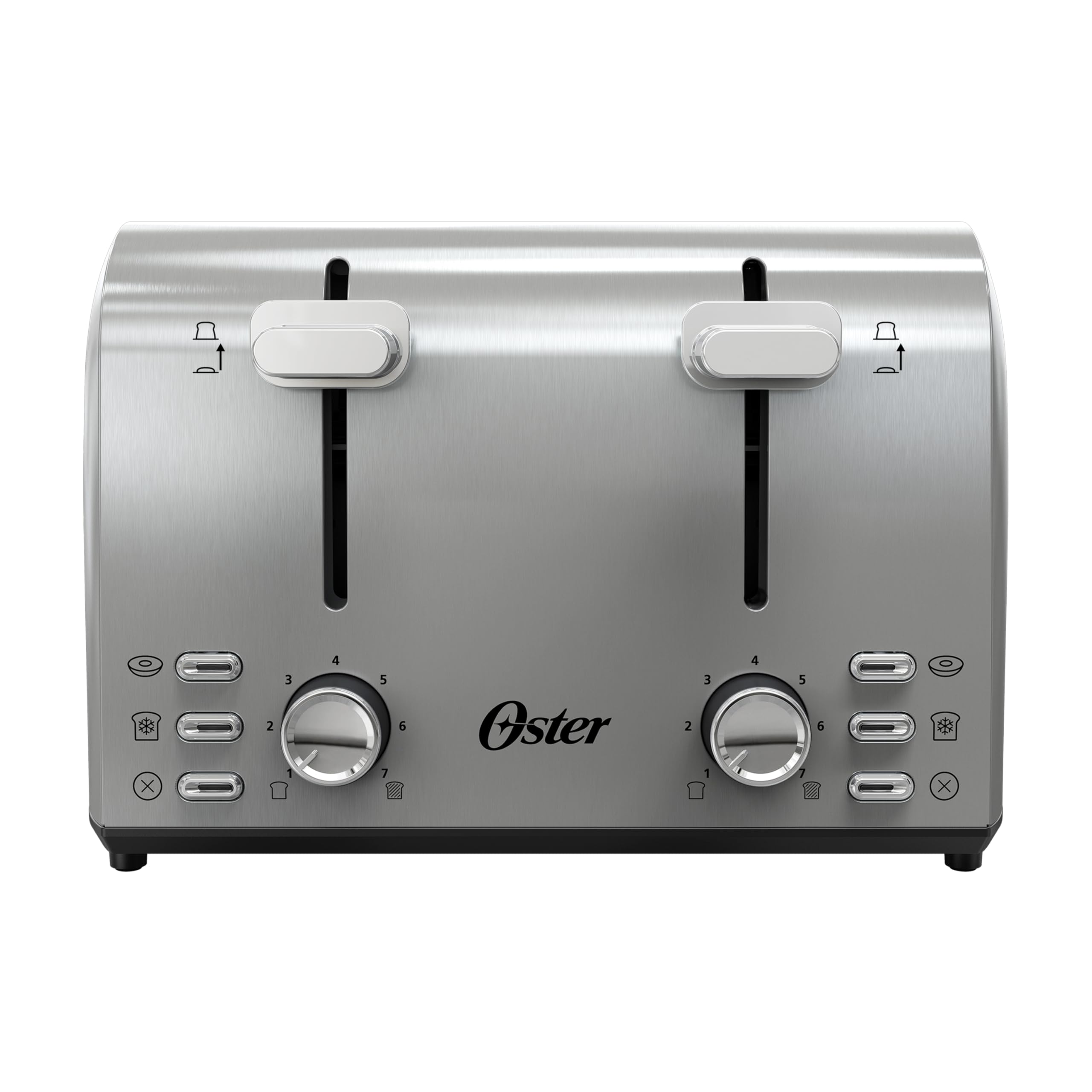 Tostadora Oster De Acero Inoxidable Para 4 Rebanadas  7 Niveles De Dorado - Venta Internacional.