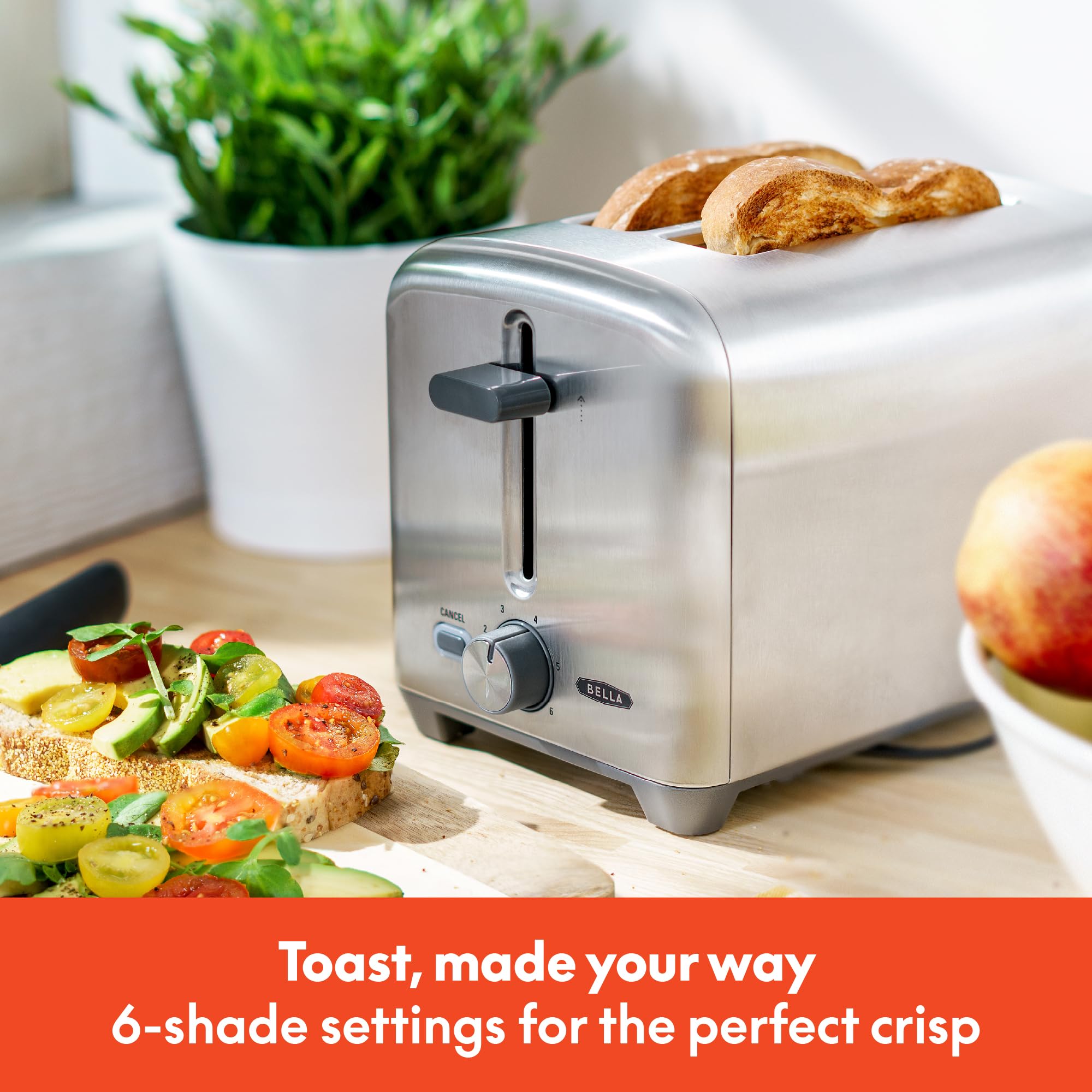 Foto 7 pulgar | Toaster Bella De Acero Inoxidable Con 2 Ranuras Extra Anchas - Venta Internacional.
