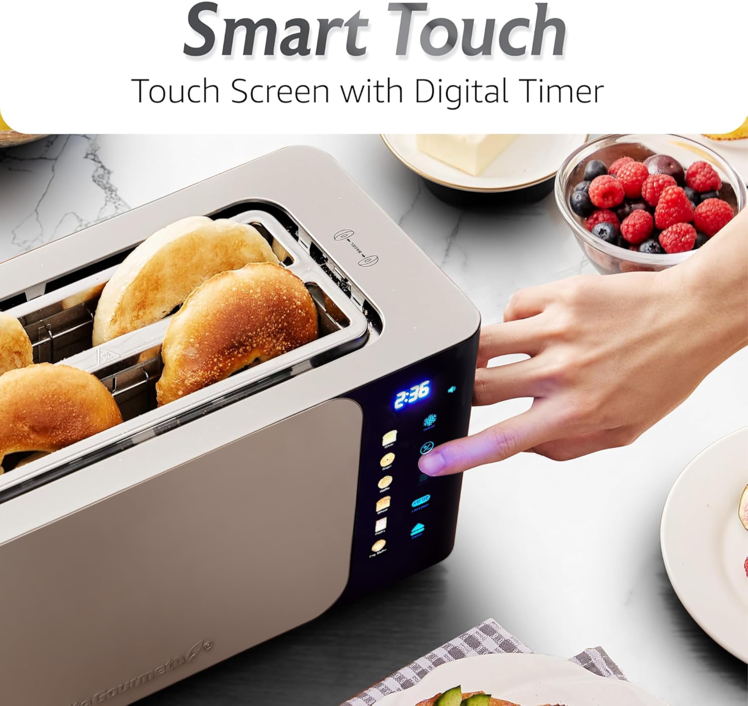 Foto 3 pulgar | Tostadora Elite Gourmet Ect5924d Smarttoast De Acero Inoxidable Para 4 Rebanadas - Venta Internacional.