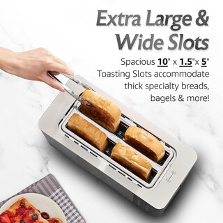 Foto 4 | Tostadora Elite Gourmet Ect5924d Smarttoast De Acero Inoxidable Para 4 Rebanadas - Venta Internacional.
