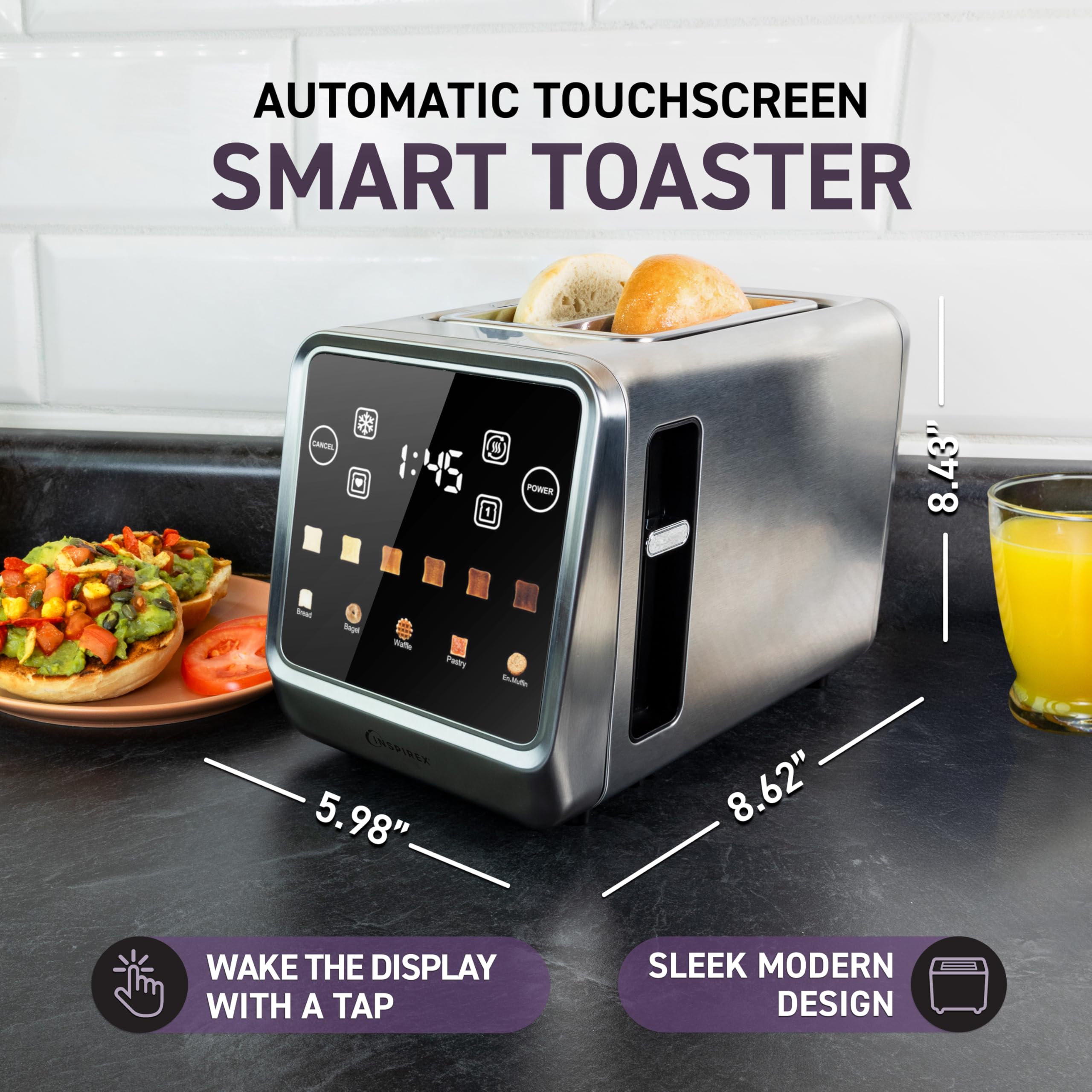 Foto 3 pulgar | Pantalla Táctil Toaster Inspirex De 2 Ranuras Extra Anchas - Venta Internacional.
