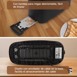 Foto 6 | Tostadora De Pan 4 Rebanadas 1400w 7 Niveles Ajustables