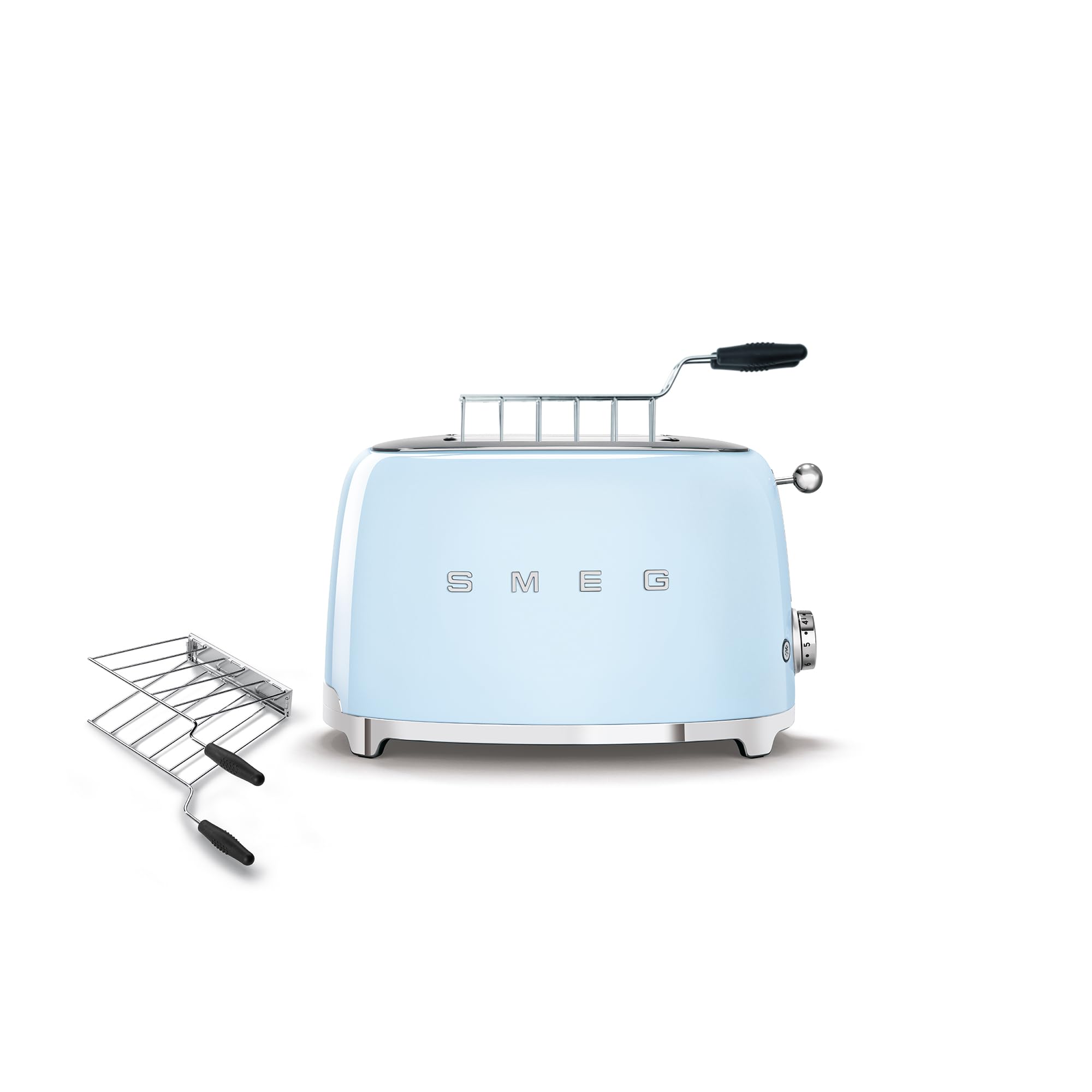 Combinación De Tostadora Y Estante Para Sándwiches Smeg De 2 Rebanadas  Color Azul Pastel - Venta Internacional.