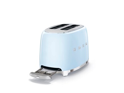 Foto 5 | Combinación De Tostadora Y Estante Para Sándwiches Smeg De 2 Rebanadas Color Azul Pastel - Venta Internacional.