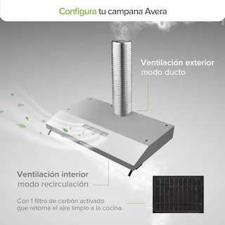 Foto 6 | Campana Extractora De Pared 80 CM Avera Cea80 Plateada