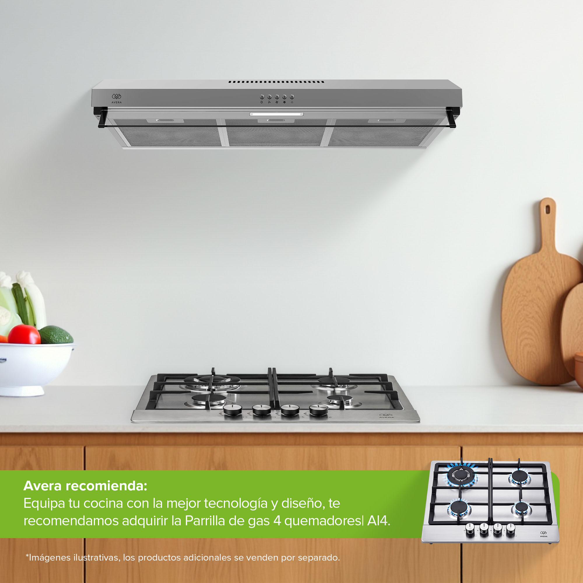 Foto 8 | Campana Extractora De Pared 80 CM Avera Cea80 Plateada