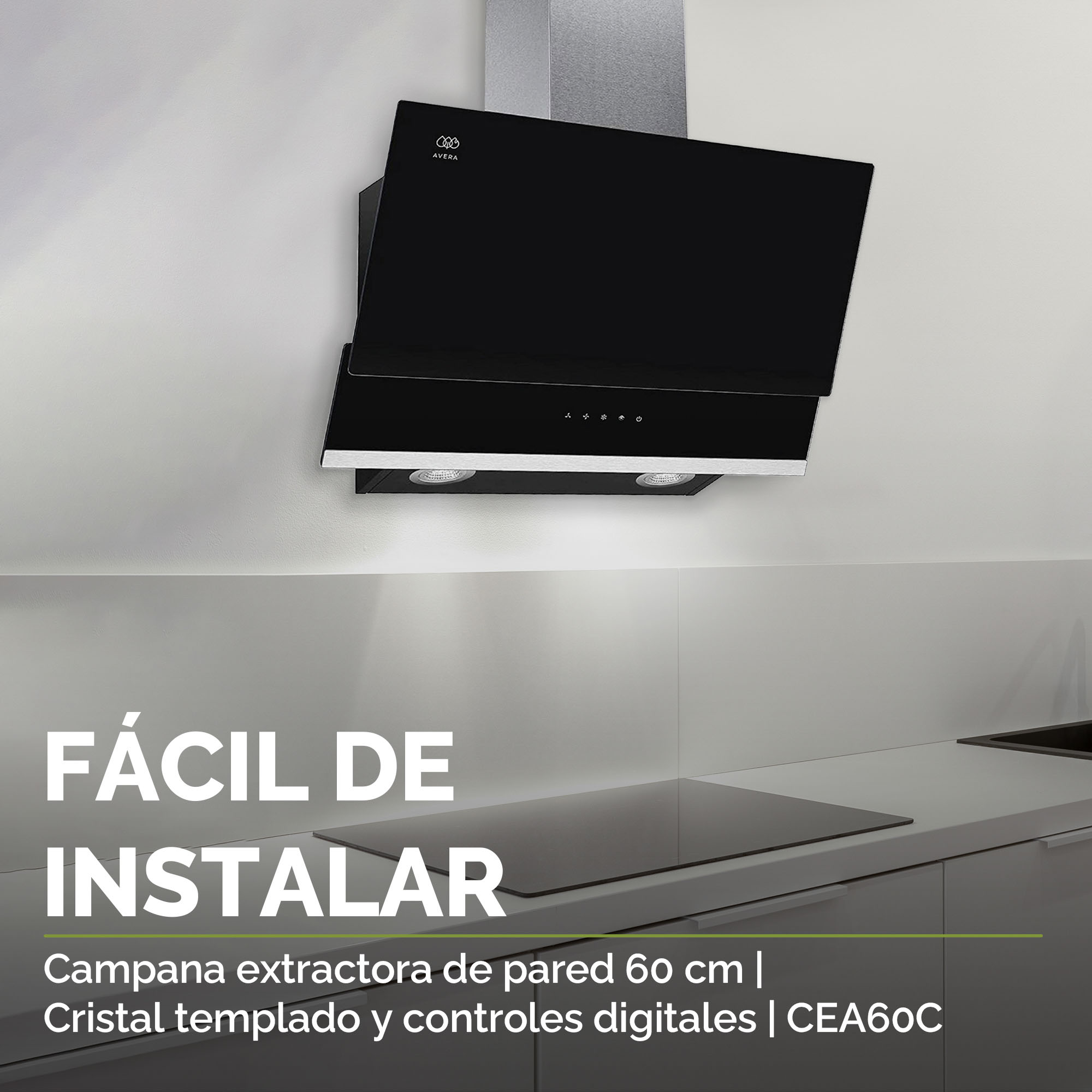 Foto 5 | Campana Extractora de Pared Avera Cea60c color Negro