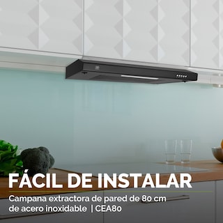 Foto 5 | Campana Extractora de Pared Avera CEA80N color Negro 80 cm