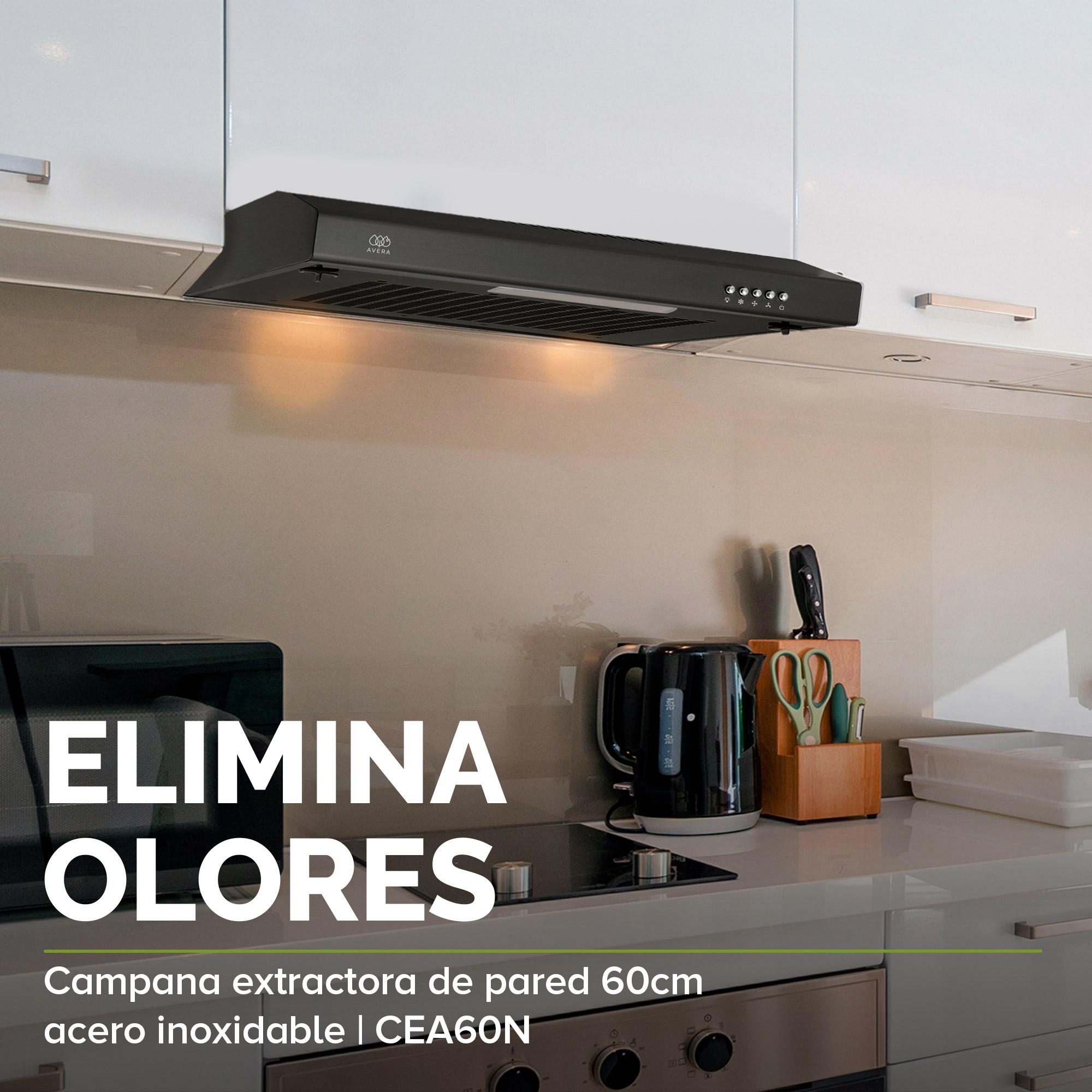 Foto 5 | Campana Extractora de Pared Avera CEA60N color Negro 60 cm